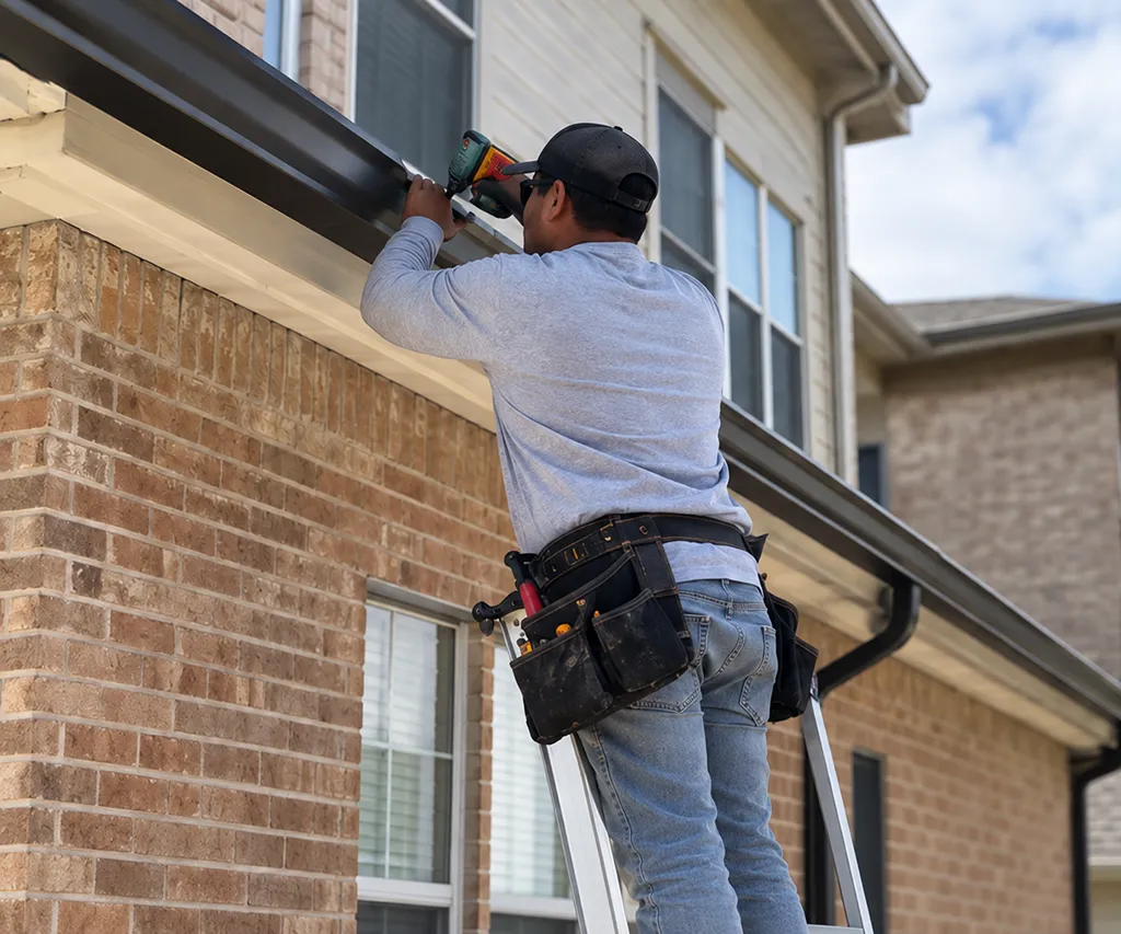 apartment-gutters-worker Apartment & Multifamily Gutter Installation